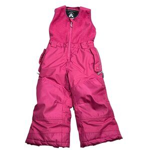 Kamik Insulated Bib Snow Pants, Pink, 3T